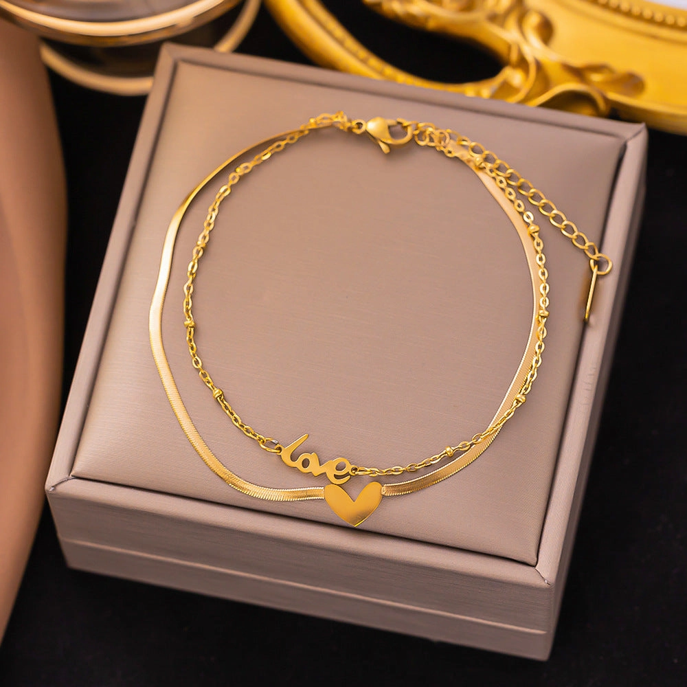 Wholesale Fashion Simple Versatile Titanium Steel Bracelet