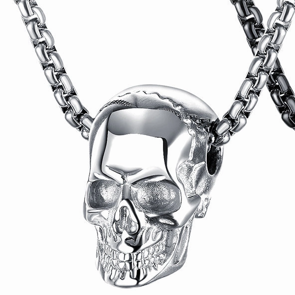 Wholesale Fashion Skull Vintage Titanium Steel Necklace