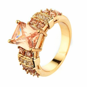 Wholesale Fashion Square Zircon Set Rings