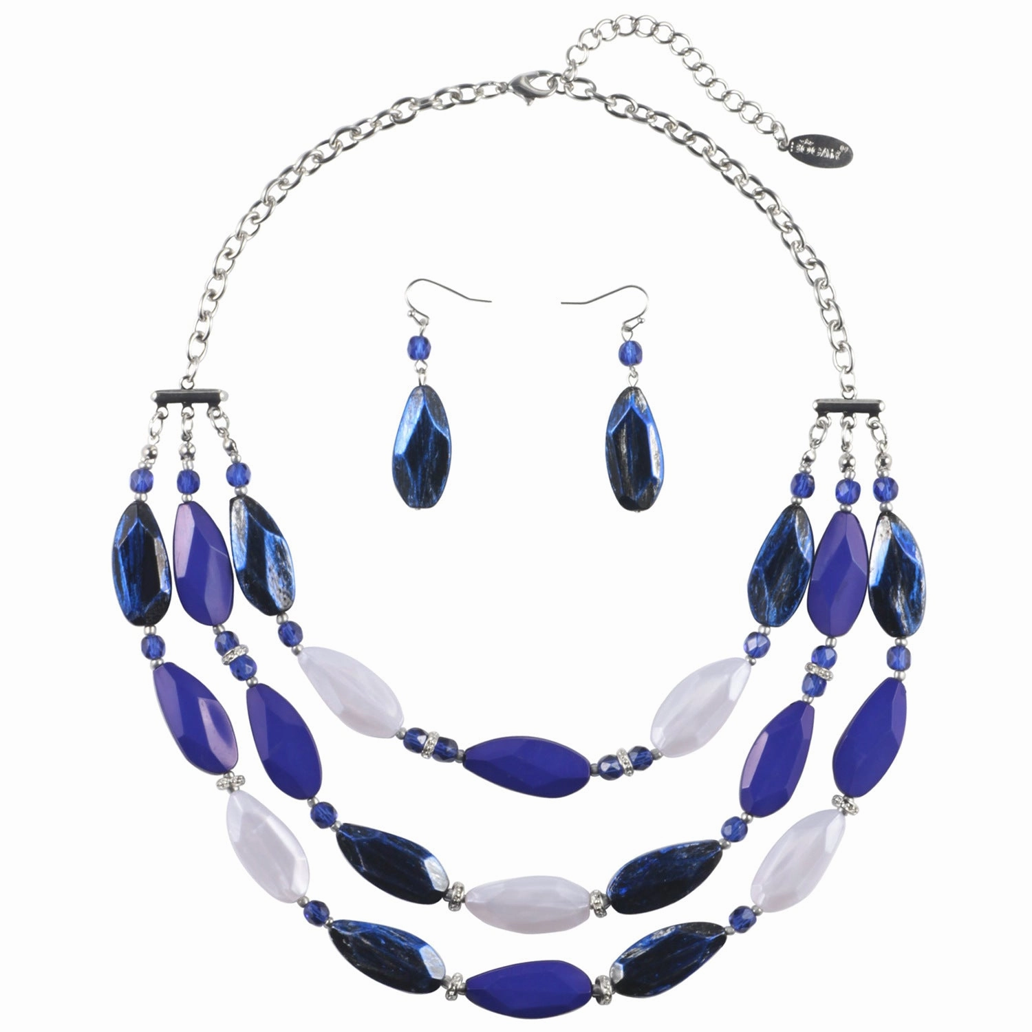 Wholesale Fashion Vintage Three-layer Acrylic Earrings Necklace