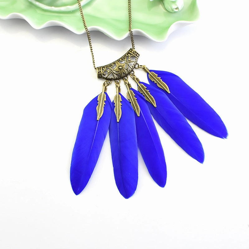 Wholesale Feather Indians Weave Chains of Vintage Leaf Sweaters
