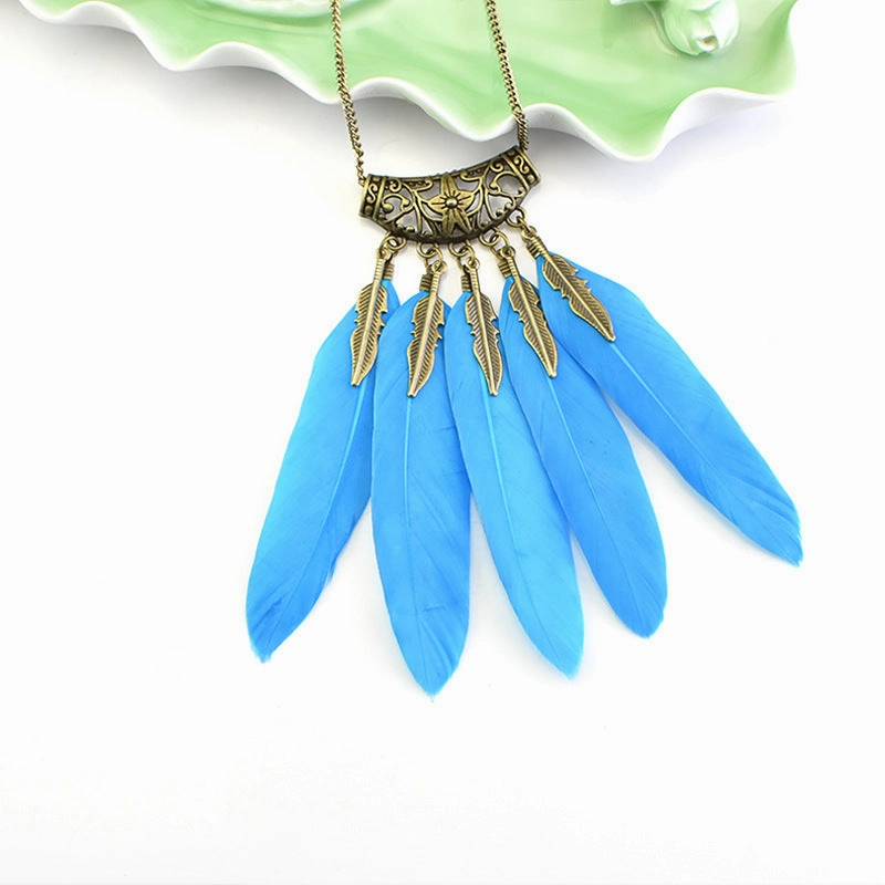 Wholesale Feather Indians Weave Chains of Vintage Leaf Sweaters