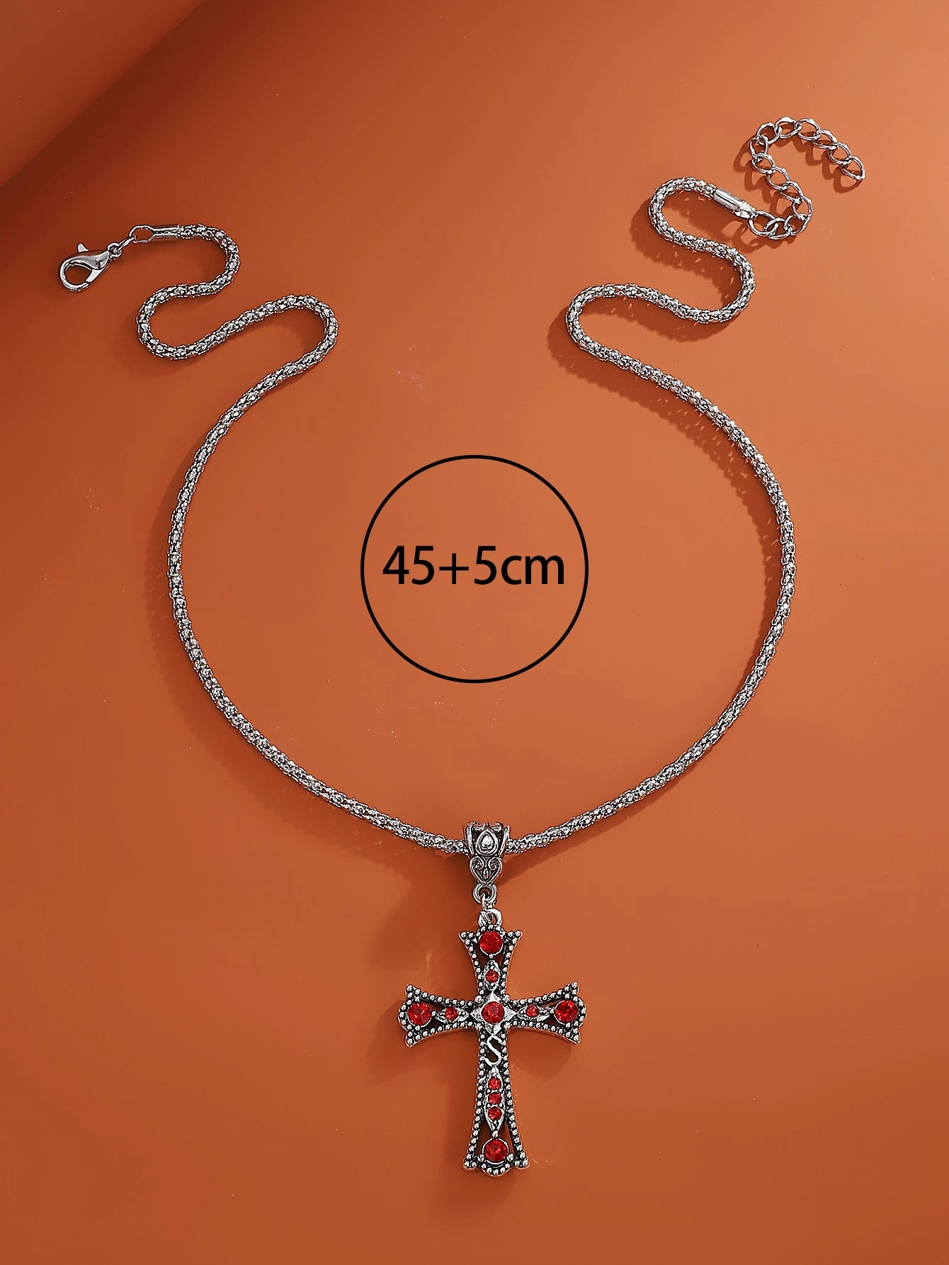 Wholesale Female Cross Creative Design Geometric Lockbone Punk Hip-hop Necklace Chain