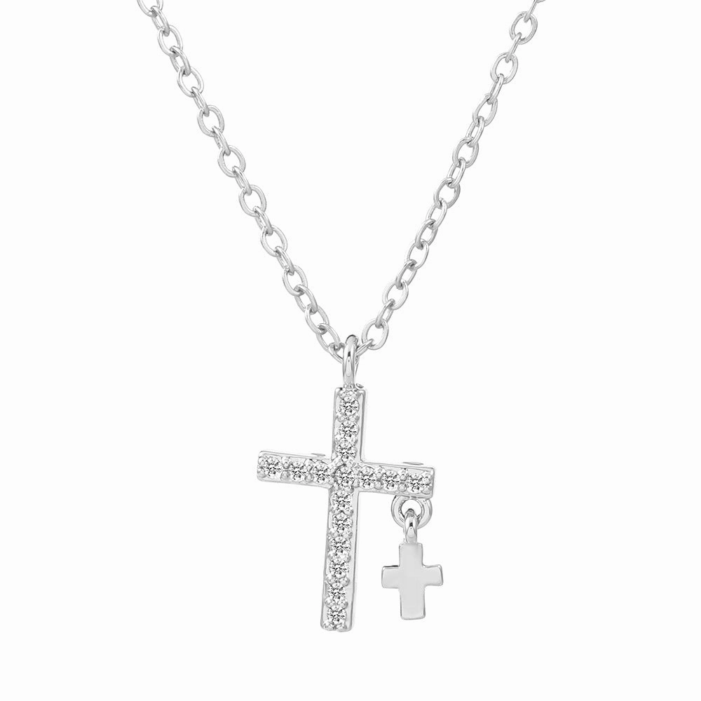Wholesale Female Cross Creative Design Geometric Lockbone Punk Hip-hop Necklace Chain