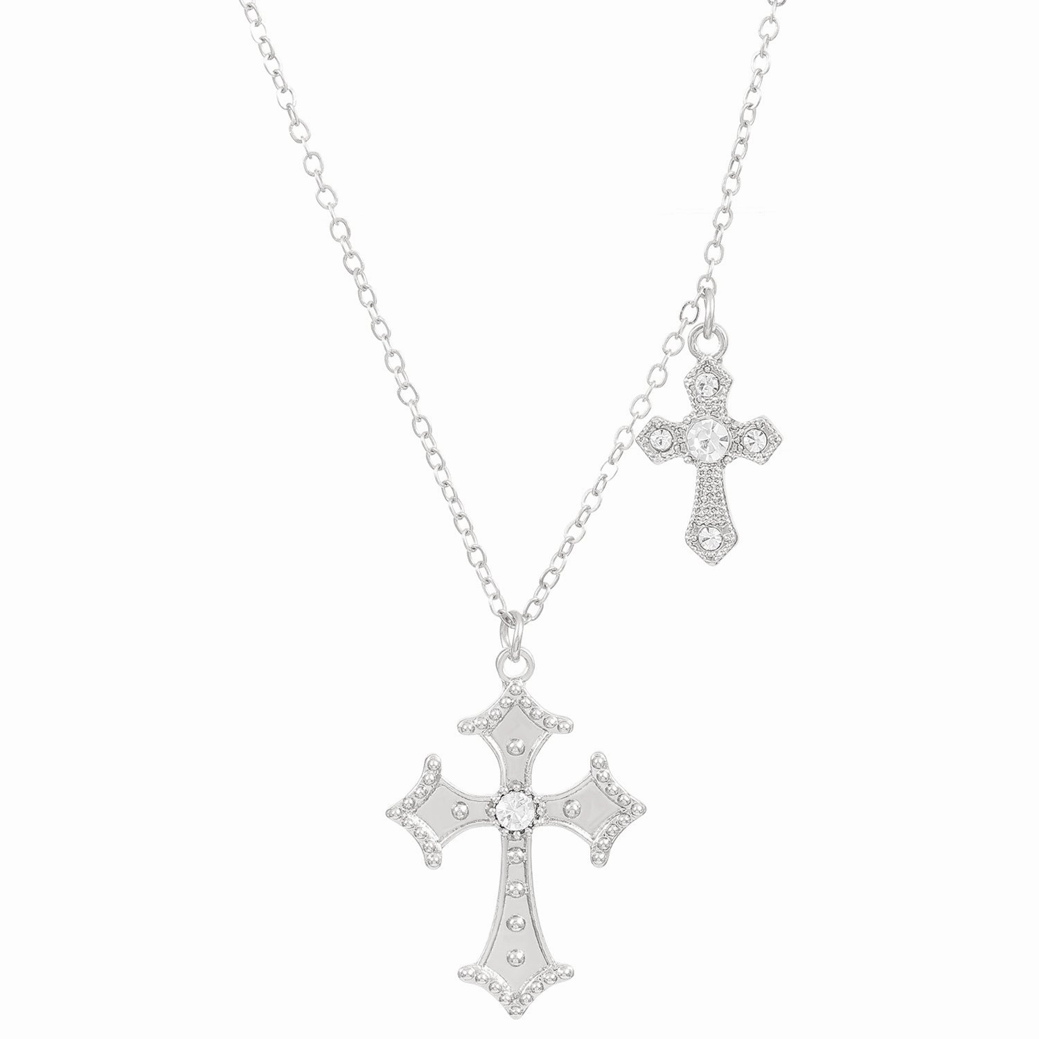 Wholesale Female Cross Creative Design Geometric Lockbone Punk Hip-hop Necklace Chain