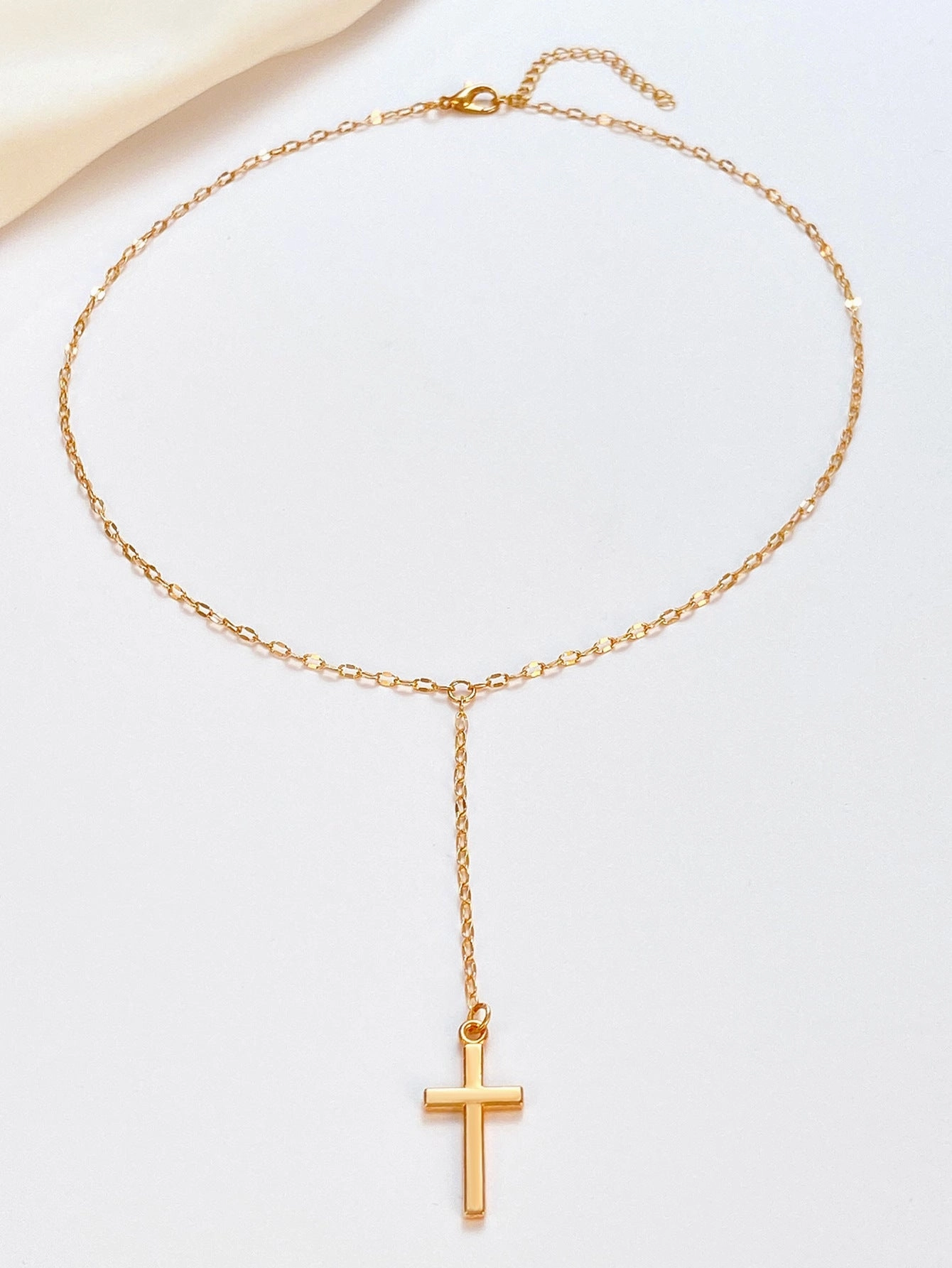 Wholesale Female Cross Creative Design Geometric Lockbone Punk Hip-hop Necklace Chain