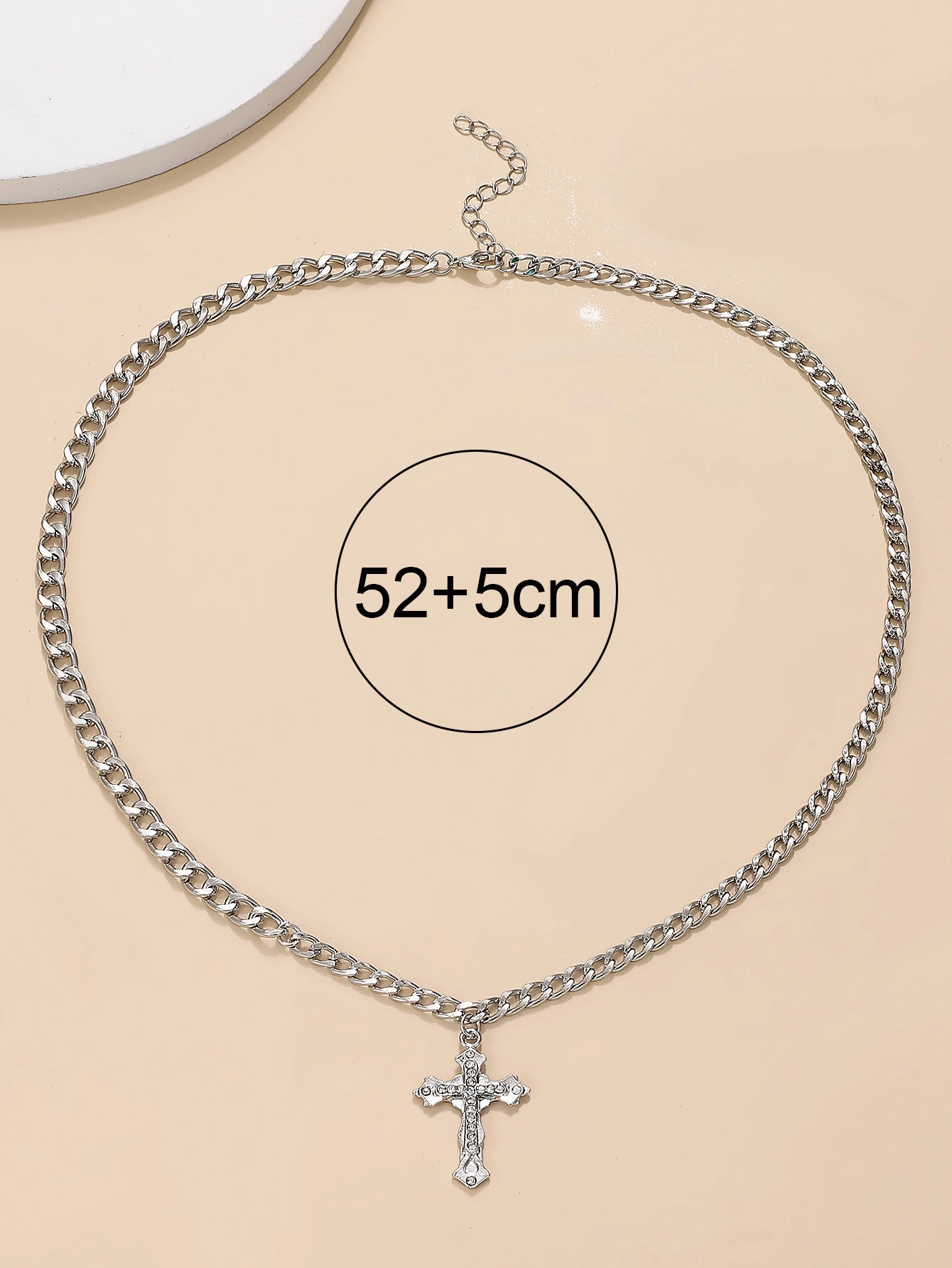 Wholesale Female Cross Creative Design Geometric Lockbone Punk Hip-hop Necklace Chain