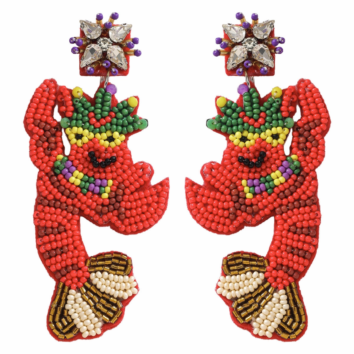Wholesale Festive Handmade Rice Bead Earrings