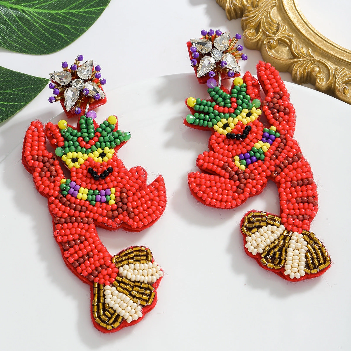 Wholesale Festive Handmade Rice Bead Earrings