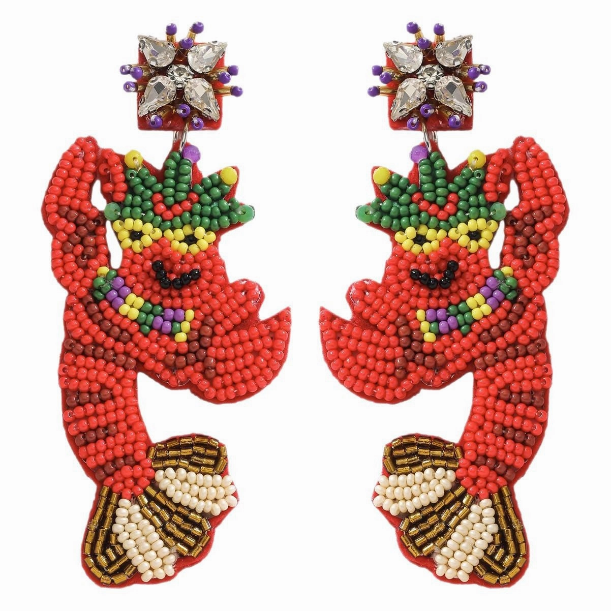 Wholesale Festive Handmade Rice Bead Earrings