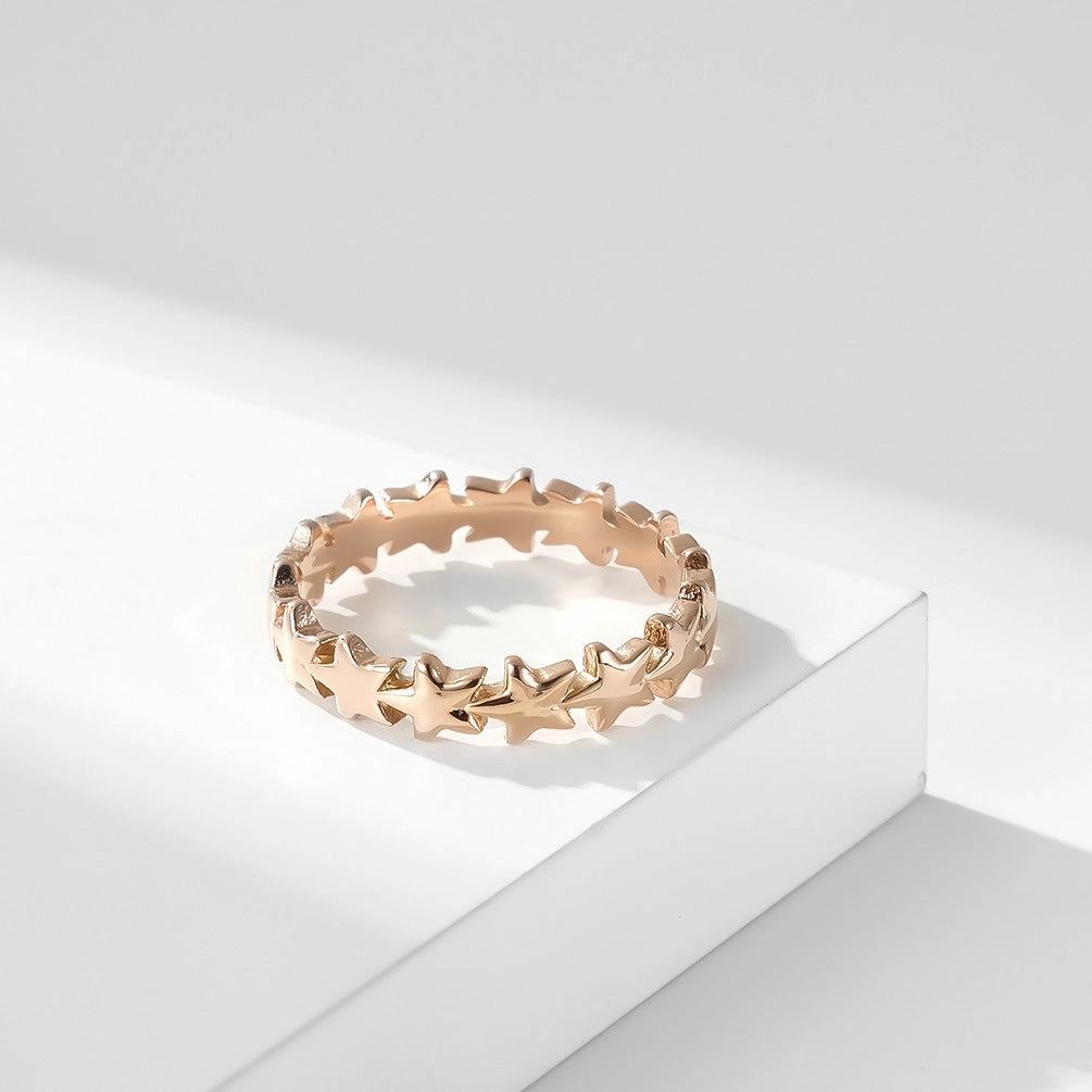 Wholesale Five-pointed Star Titanium Steel Rings