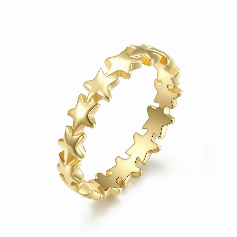 Wholesale Five-pointed Star Titanium Steel Rings
