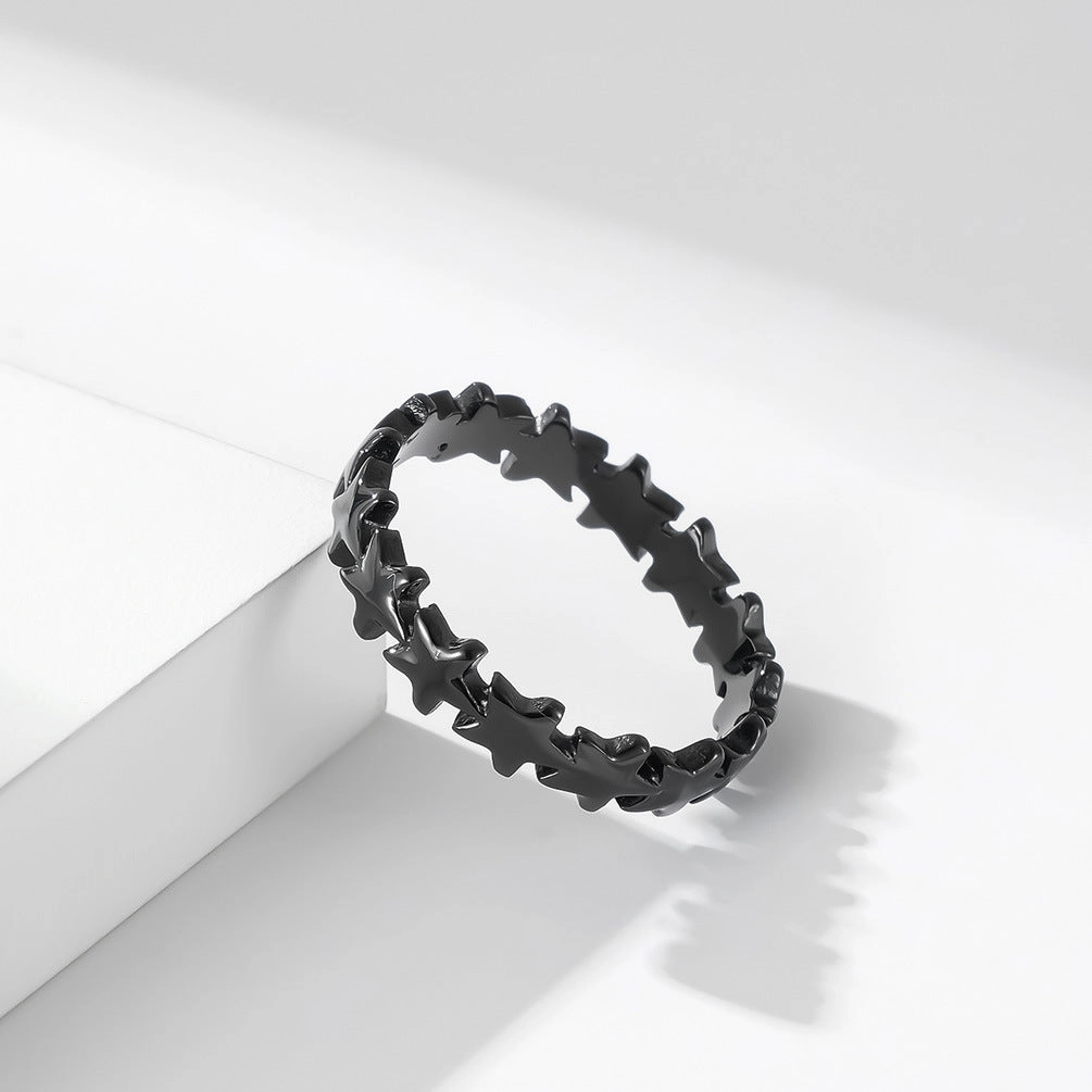 Wholesale Five-pointed Star Titanium Steel Rings
