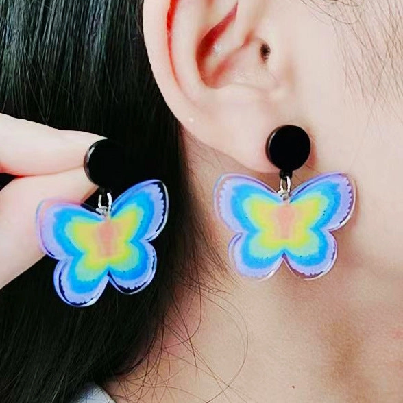 Wholesale Flame Butterfly Acrylic Earrings
