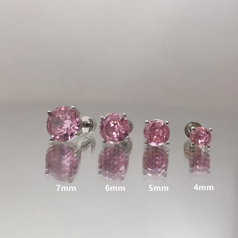 Wholesale Flash Series Huazi claw-set zircon ear bone stud earrings
