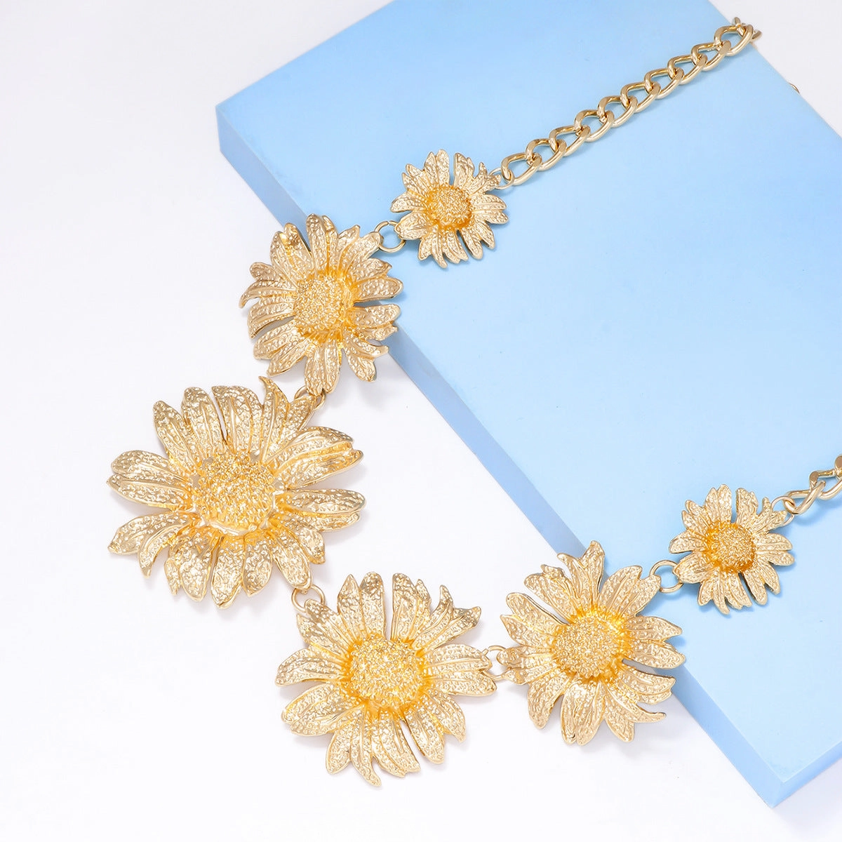 Wholesale Floral Chrysanthemum Alloy Earrings Necklaces Combination