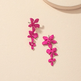 Wholesale Flower Exaggeration Alloy Earrings