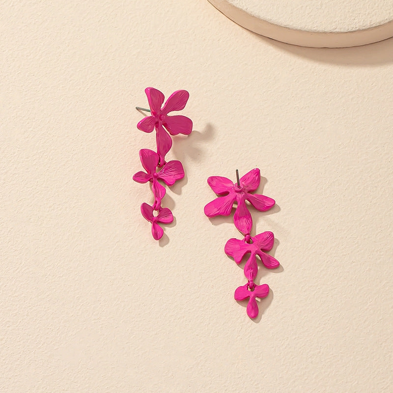 Wholesale Flower Exaggeration Alloy Earrings