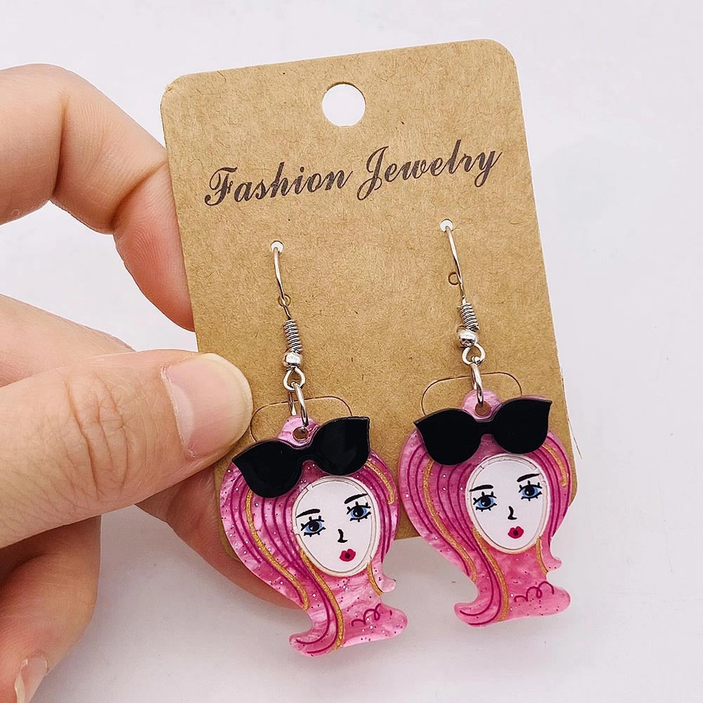 Wholesale Flower Girls Crocodile Acrylic Earrings