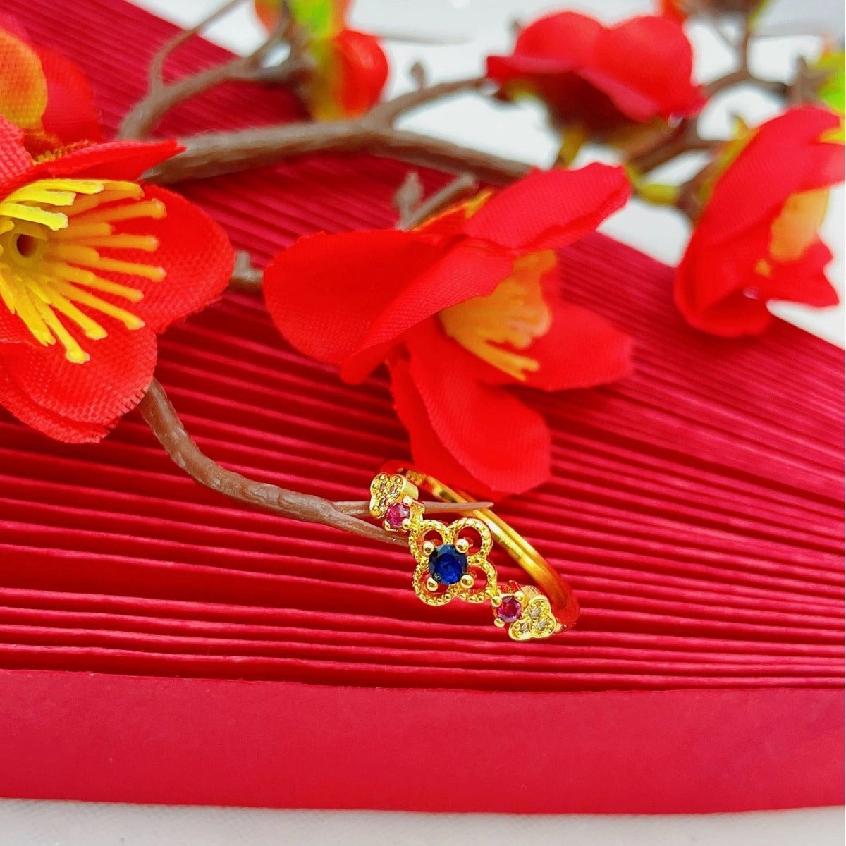 Wholesale Flowing Color Gemstone Ring
