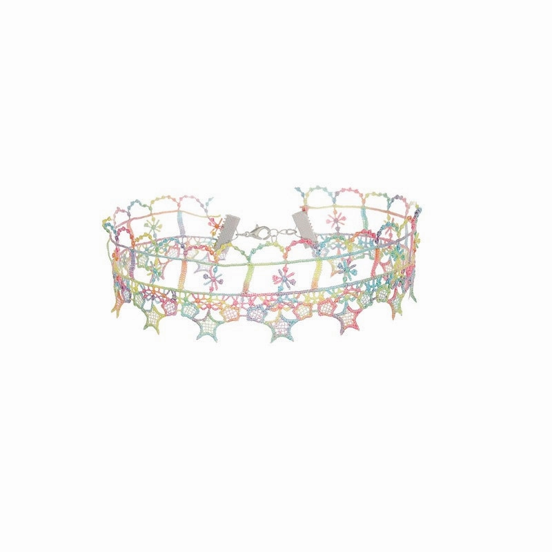 Wholesale Forest Color Lace Cold Style Personality Design Hollow Butterfly Flower Choker Necklace