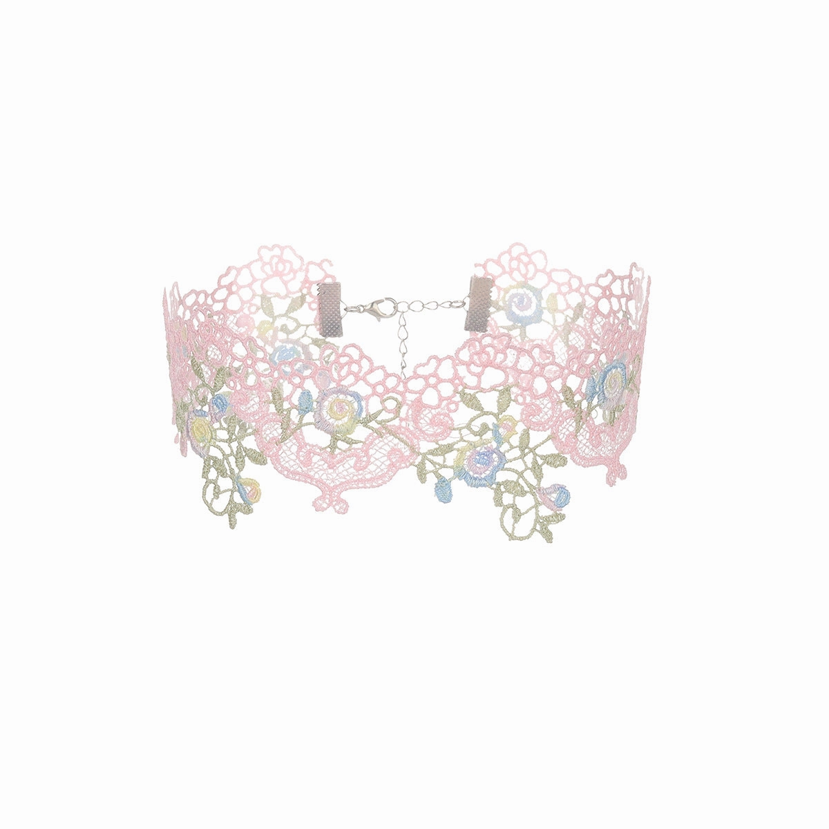 Wholesale Forest Color Lace Cold Style Personality Design Hollow Butterfly Flower Choker Necklace