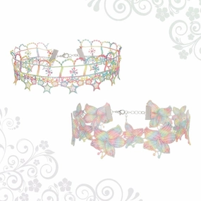 Wholesale Forest Color Lace Cold Style Personality Design Hollow Butterfly Flower Choker Necklace