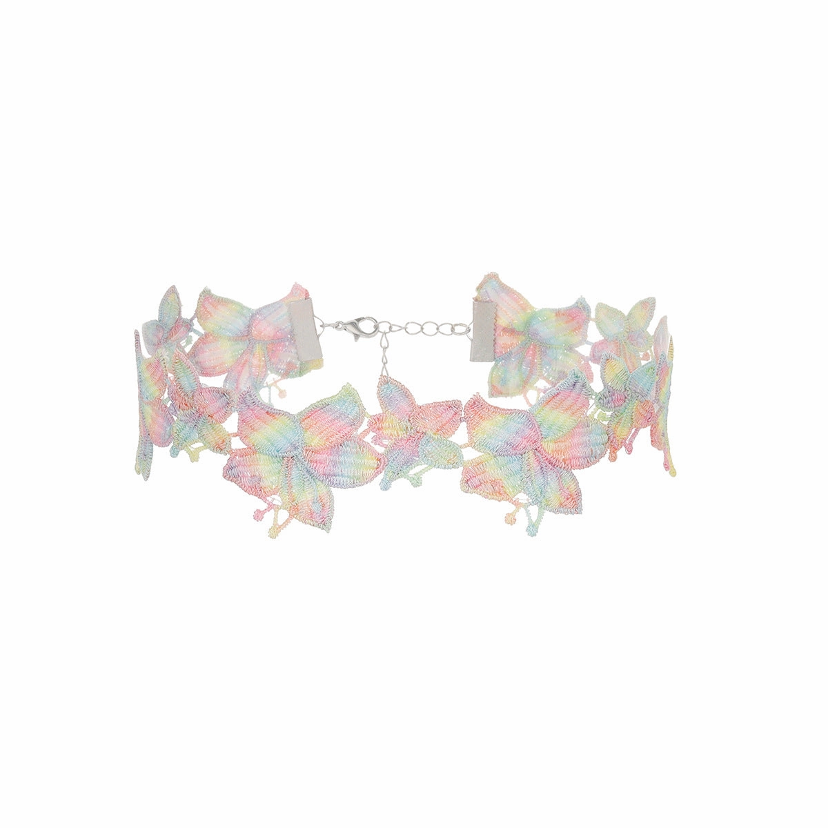 Wholesale Forest Color Lace Cold Style Personality Design Hollow Butterfly Flower Choker Necklace