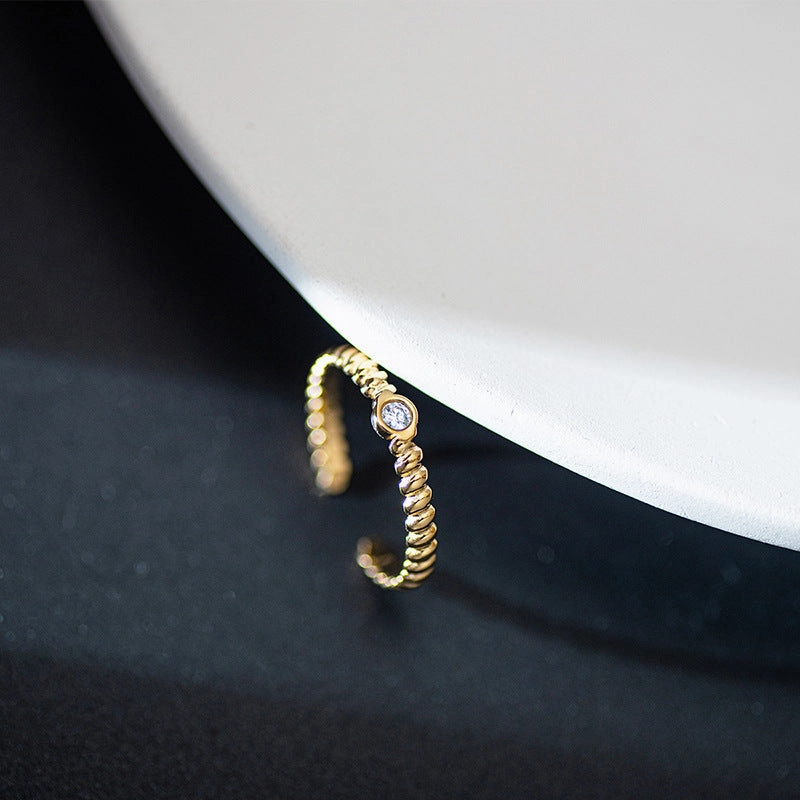 Wholesale French Style Titanium Steel Plated Non Ring
