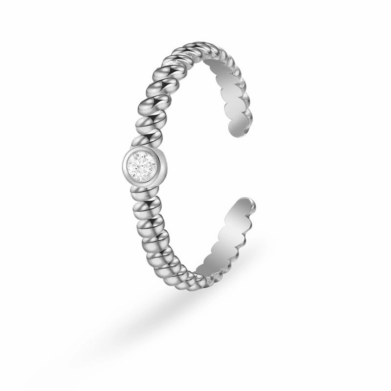 Wholesale French Style Titanium Steel Plated Non Ring