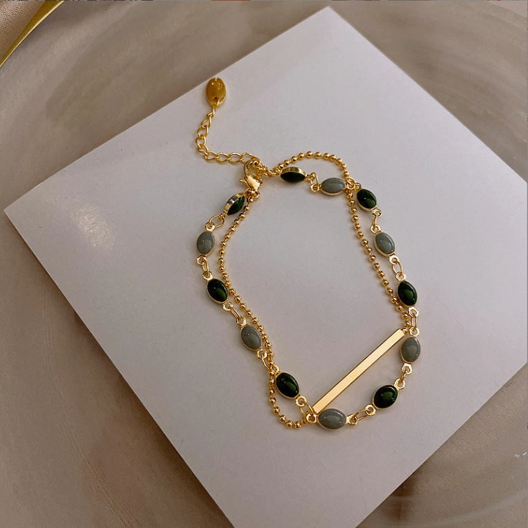 Wholesale French Vintage Gold-plated Zirconia Bracelet