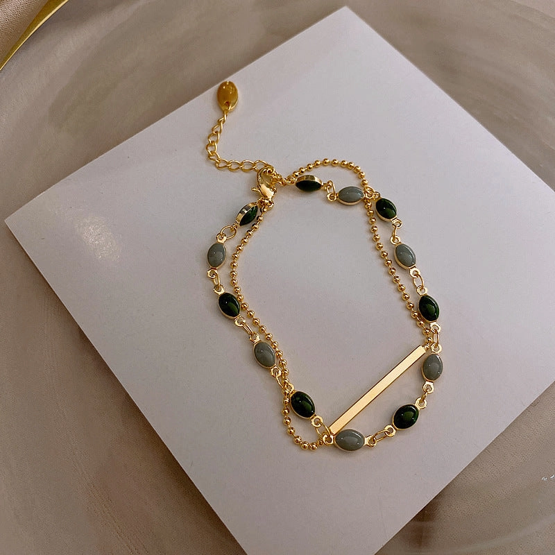 Wholesale French Vintage Gold-plated Zirconia Bracelet