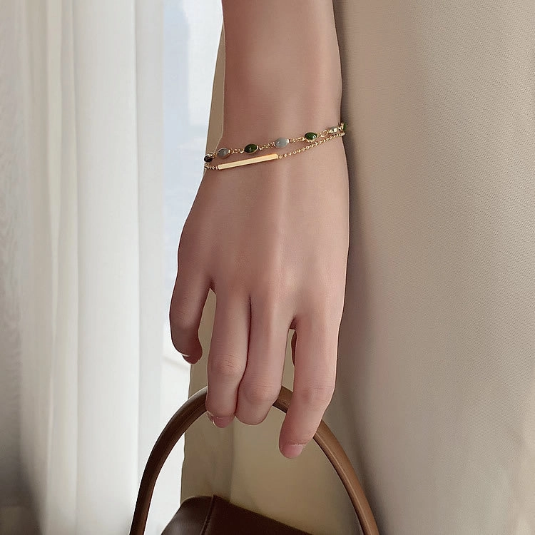 Wholesale French Vintage Gold-plated Zirconia Bracelet