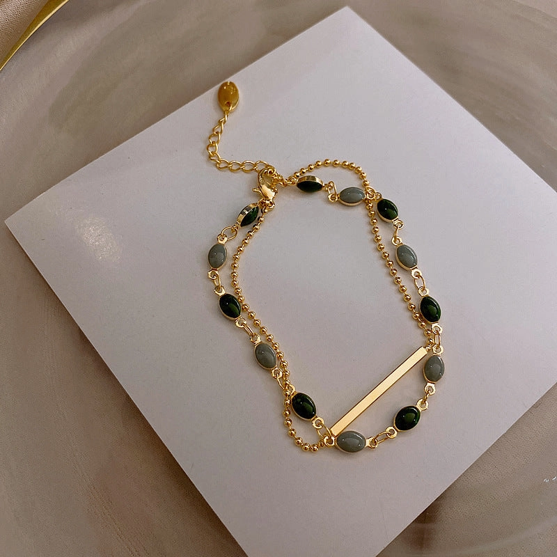 Wholesale French Vintage Gold-plated Zirconia Bracelet