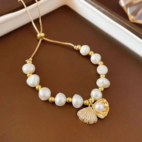 Wholesale Freshwater Pearl Shell Tassel Bracelet
