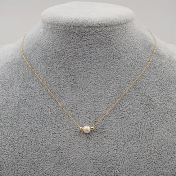 Wholesale Freshwater Pearl Titanium Steel Necklace