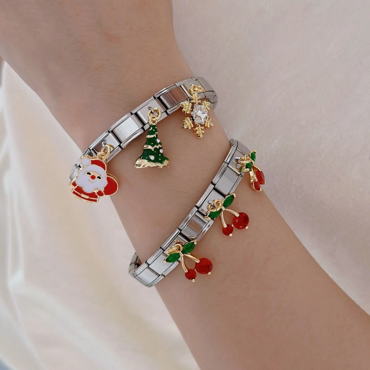 Wholesale Fruit Cherry Creative Christmas Elements Personalized Bracelet
