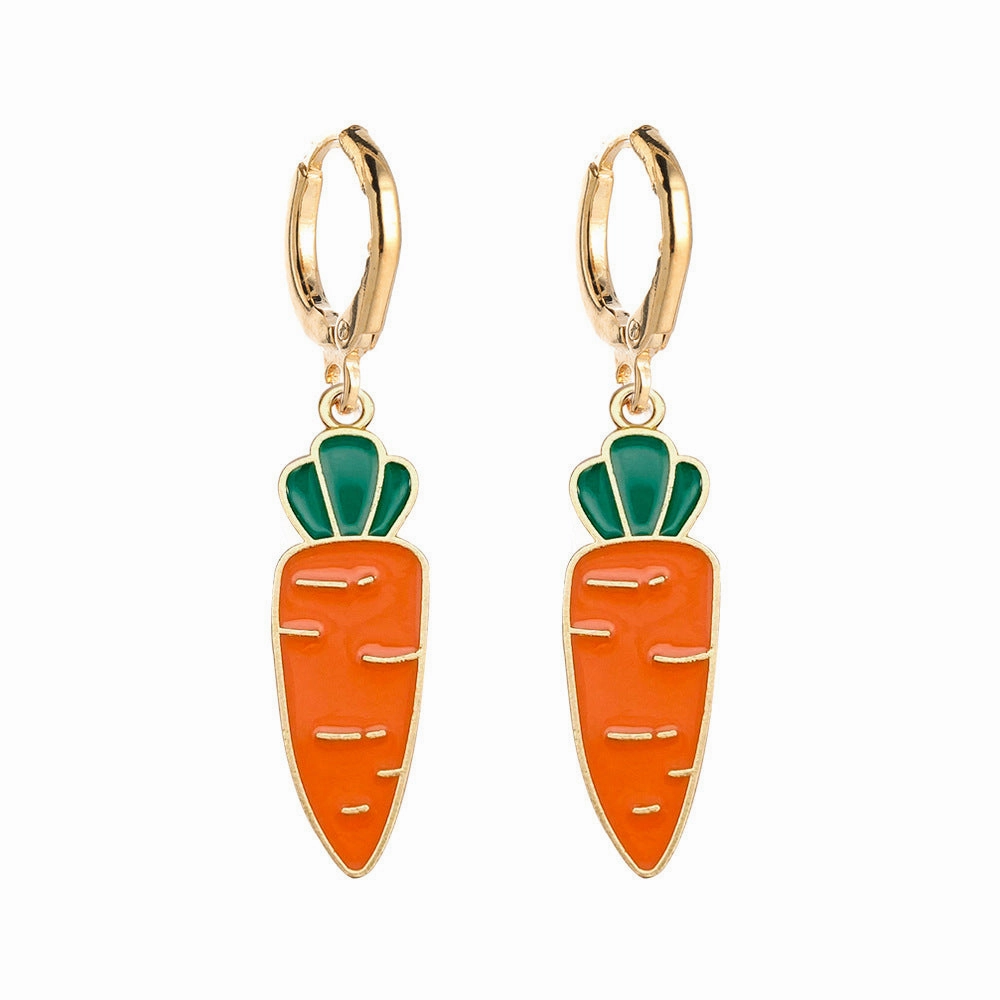 Wholesale Fruit Earrings Lemon Avocado Strawberry Oil Drop Earrings