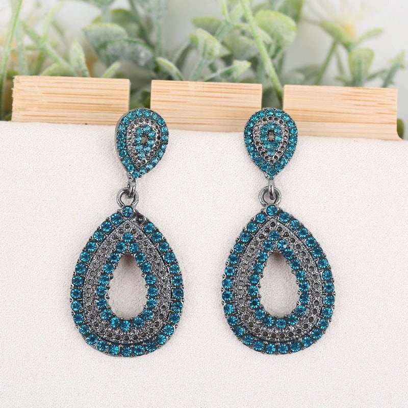 Wholesale Full Diamond Acrylic Cutout Earrings