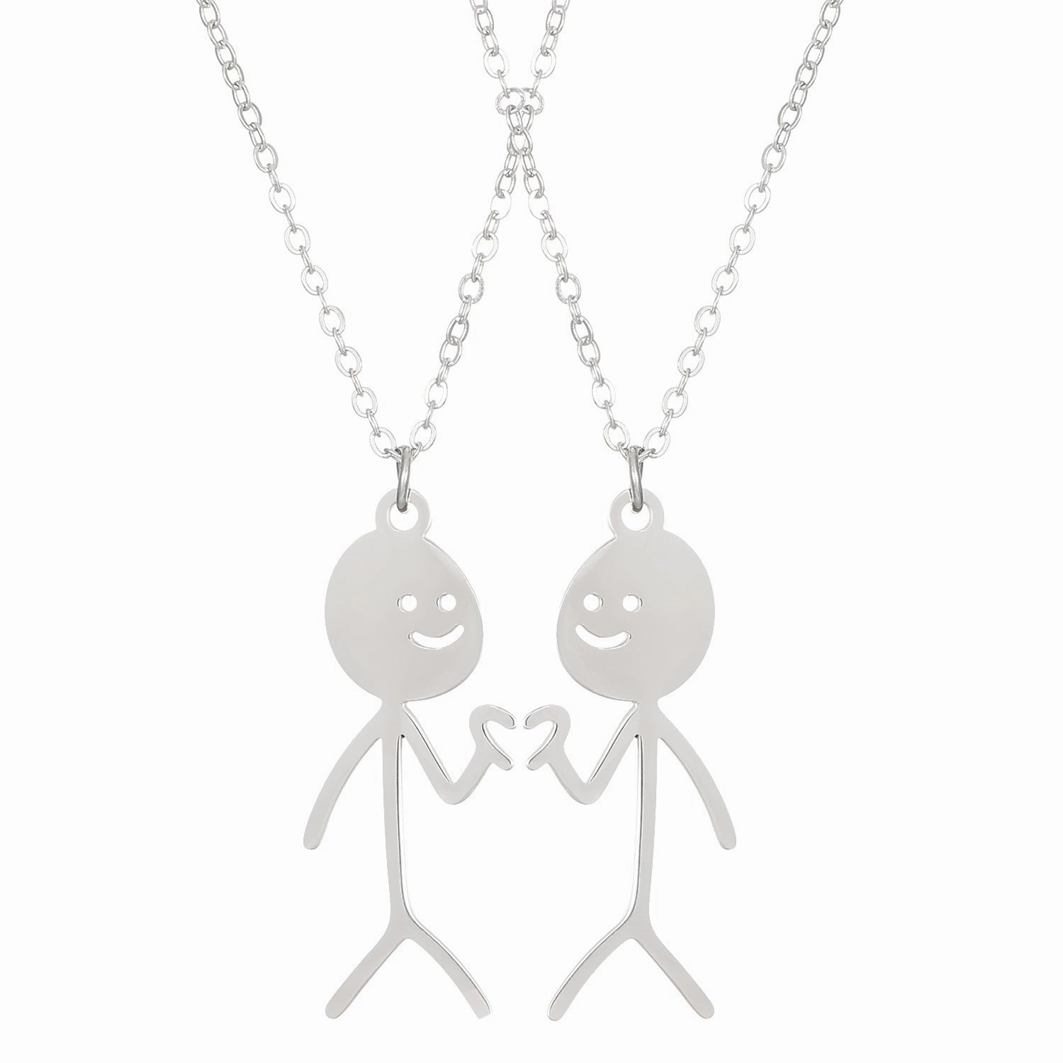 Wholesale Funny Middle Finger Funny Villain Stainless Steel Necklace