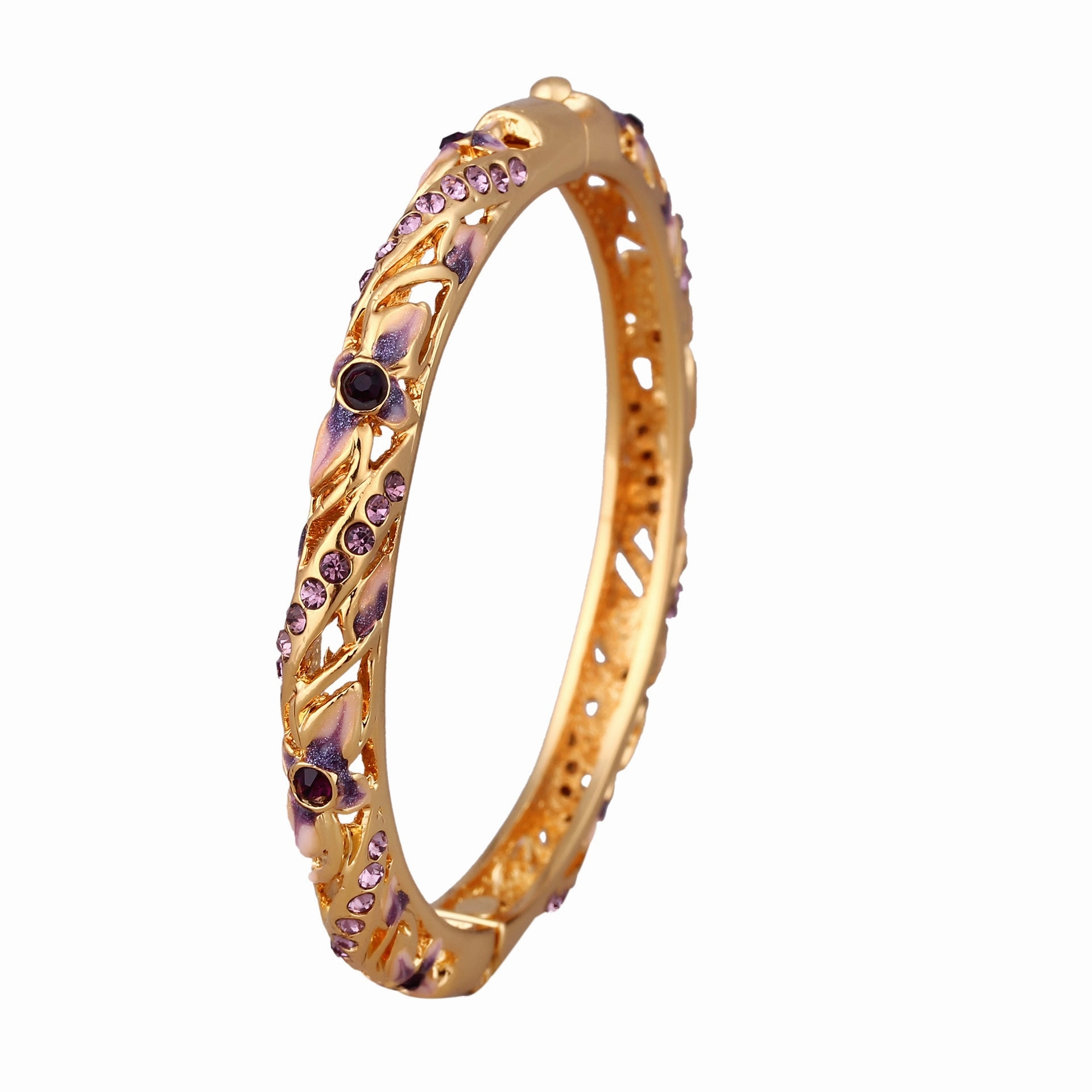 Wholesale Genuine Fine Hollow Diamond Fashion Four-leaf Clover Bracelet