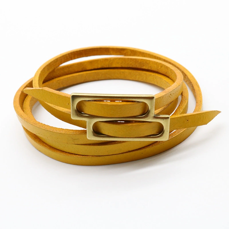 Wholesale Genuine Leather Multi-layer Mother Buckle Leather Bracelets