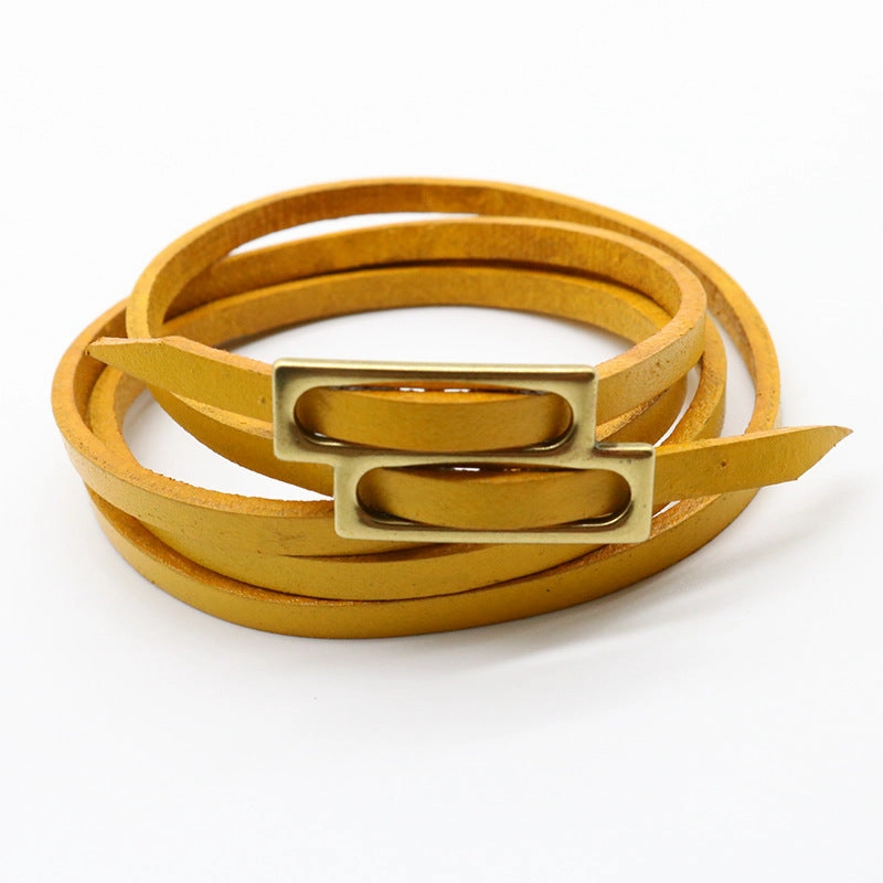 Wholesale Genuine Leather Multi-layer Mother Buckle Leather Bracelets
