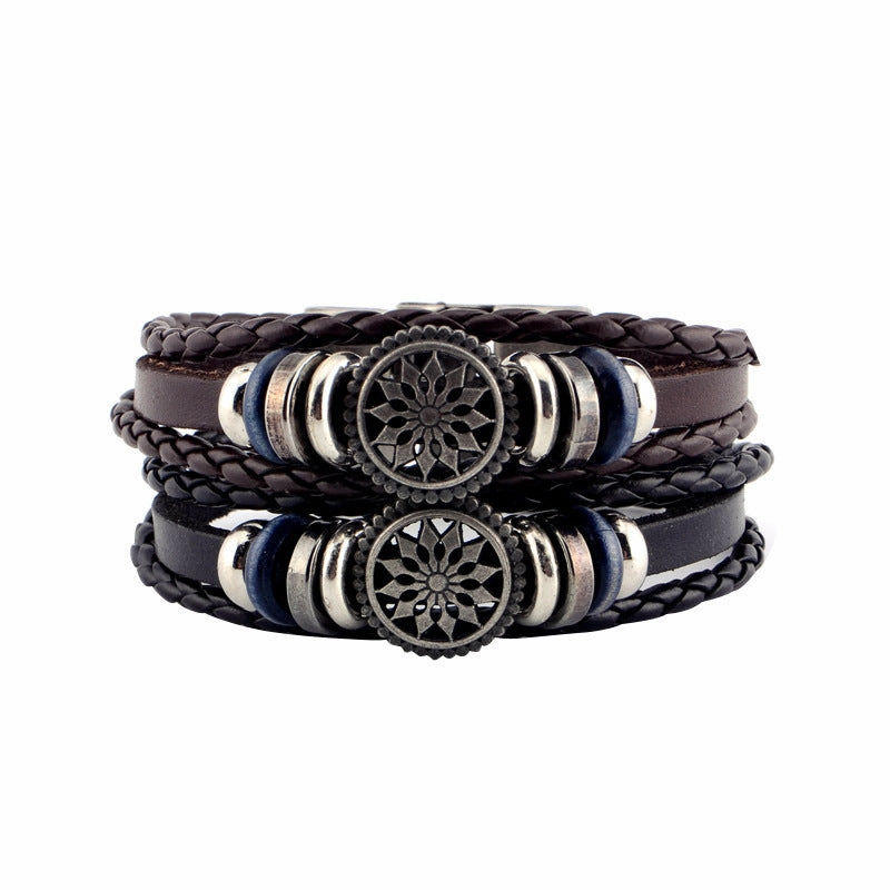 Wholesale Genuine Leather Woven Leather Bracelets