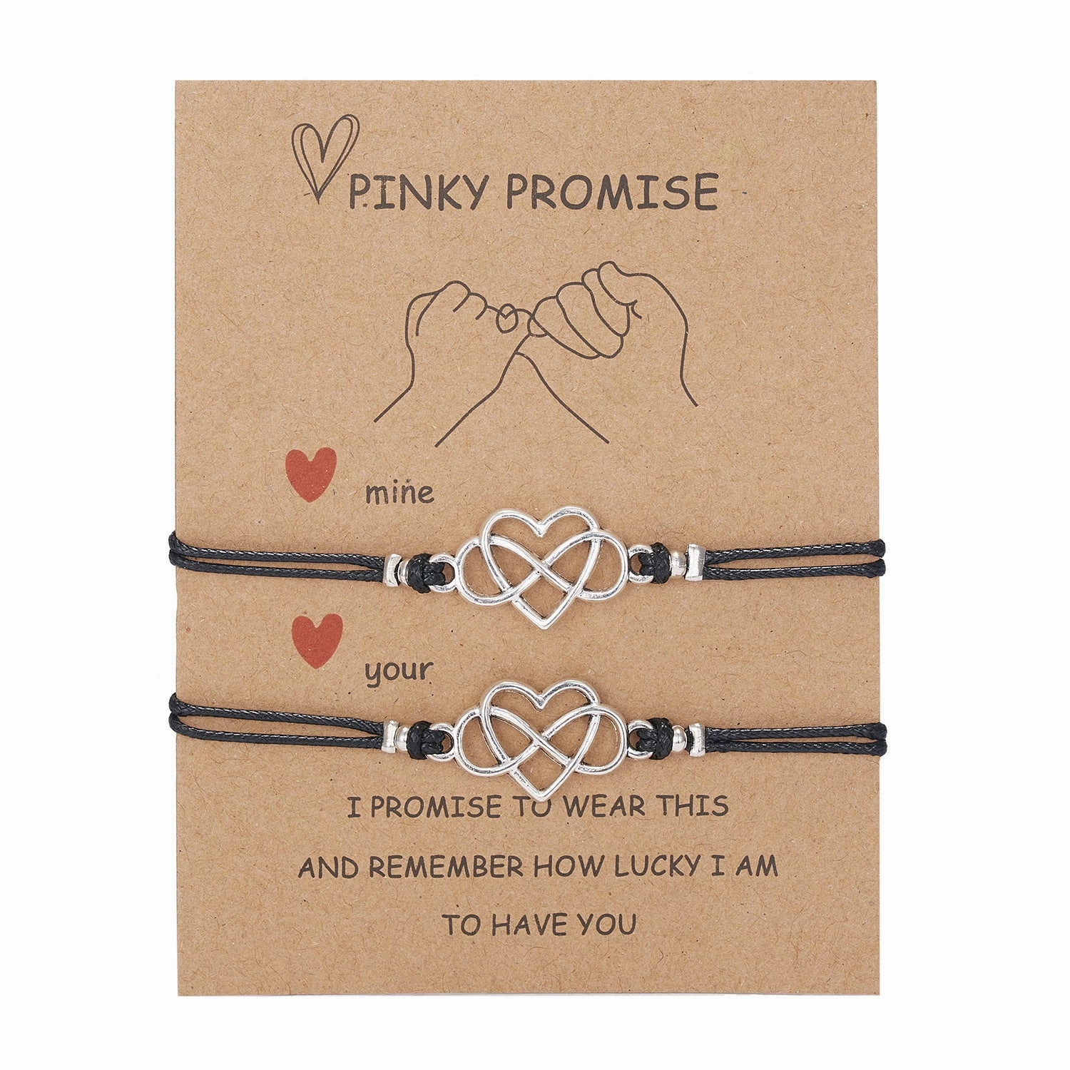 Wholesale Geometric 8-character Volcanic Stone Sunflower 2-piece Braided Adjustable Paper Card Bracelet