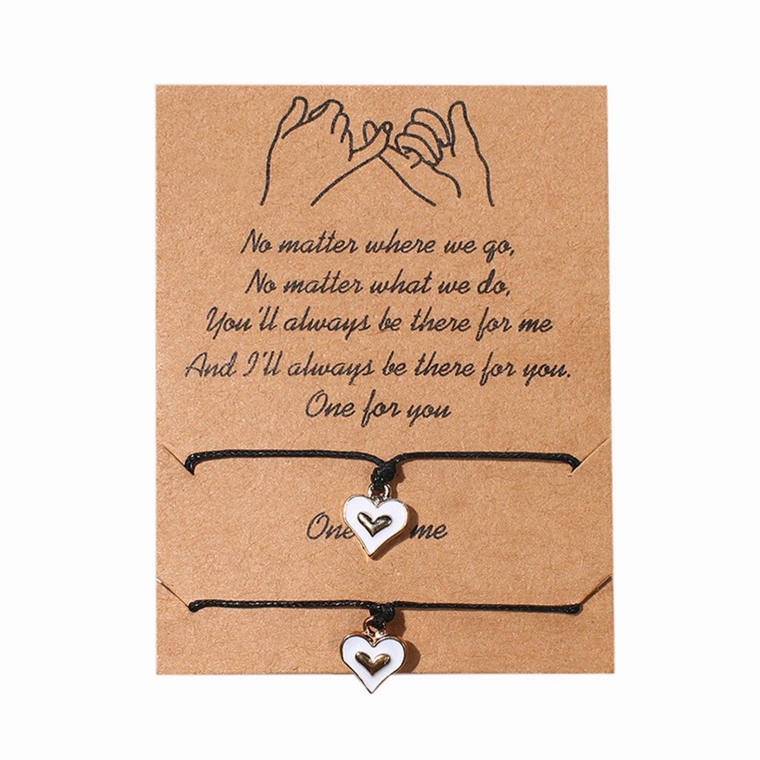 Wholesale Geometric 8-character Volcanic Stone Sunflower 2-piece Braided Adjustable Paper Card Bracelet
