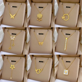 Wholesale Geometric Animal Personalized 18k Gold Plated Clavicle Chain