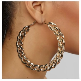 Wholesale Geometric Circular Metal Earrings