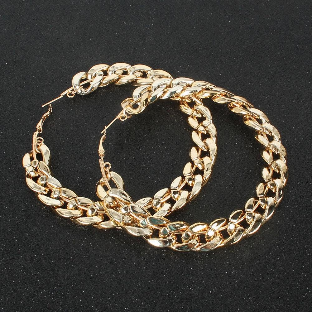 Wholesale Geometric Circular Metal Earrings