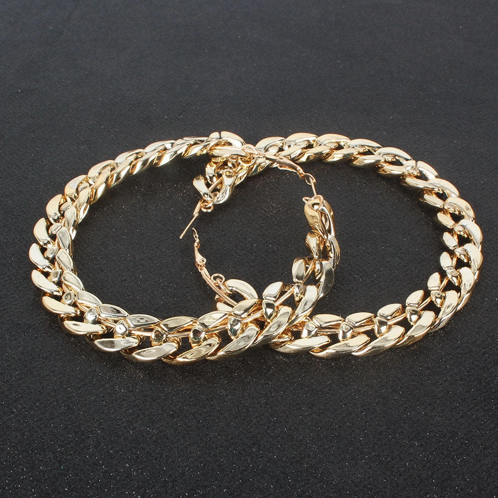 Wholesale Geometric Circular Metal Earrings